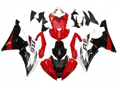 Compra Kits Carenado Moto Yamaha YZF R6 2008-2016 - Blanco Rojo Negro Brillante