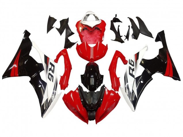 Compra Kits Carenado Moto Yamaha YZF R6 2008-2016 - Blanco Rojo Negro Brillante