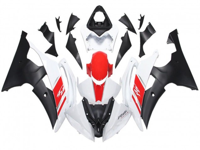 Compra Carenado Moto Yamaha YZF R6 2008-2016 - Blanco Rojo Negro Mate