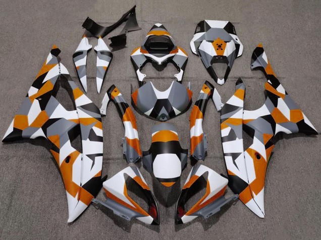 Compra Carenados Moto Yamaha YZF R6 2008-2016 - Blanco Naranja Gris Negro Camouflage