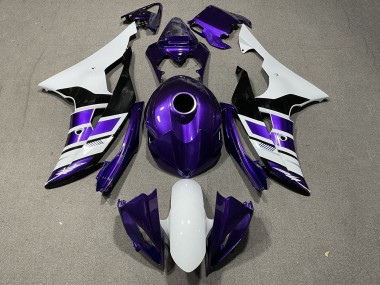 Compra Carenados Moto Yamaha YZF R6 2008-2016 - Blanco Púrpura Negro Raya