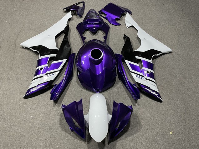 Compra Carenados Moto Yamaha YZF R6 2008-2016 - Blanco Púrpura Negro Raya