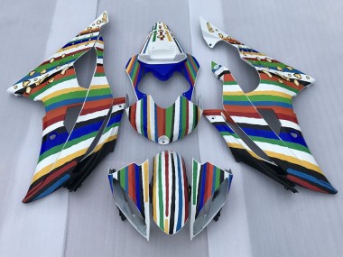 Compra Carenados Moto Yamaha YZF R6 2008-2016 - Blanco Azul Verde Amarillo Rojo Arcoíris Raya
