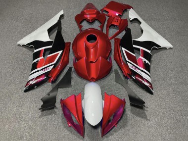 Compra Carenados Moto Yamaha YZF R6 2008-2016 - Blanco Rojo Negro Brillante Raya