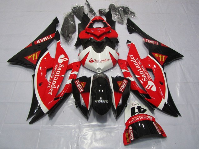 Compra Carenados Moto Yamaha YZF R6 2008-2016 - Blanco Rojo Negro Santander