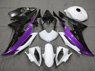 Compra Carenados Moto Yamaha YZF R6 2008-2016 - Blanco Púrpura Negro Brillante