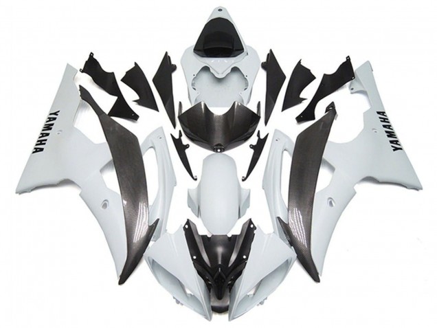 Compra Carenados Moto Yamaha YZF R6 2008-2016 - Blanco Falso FibraCarbono Estilo