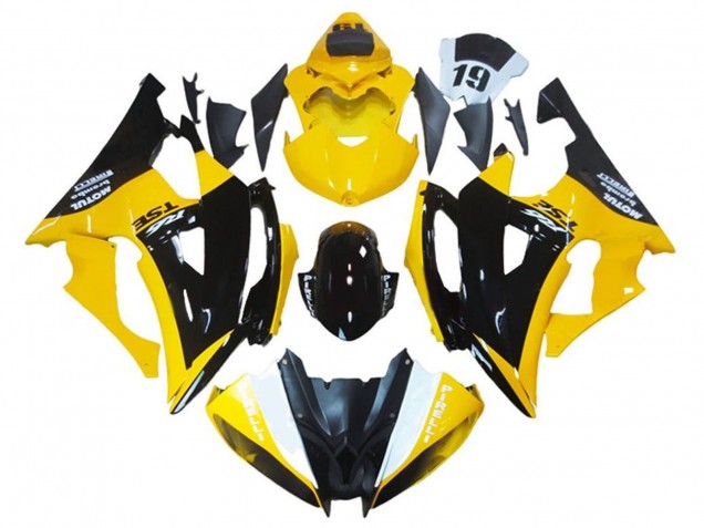 Compra Carenado Moto Yamaha YZF R6 2008-2016 - Amarillo Negro Brillante