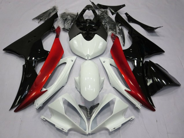 Compra Carenados Moto Yamaha YZF R6 2008-2016 - Blanco Rojo Negro Brillante