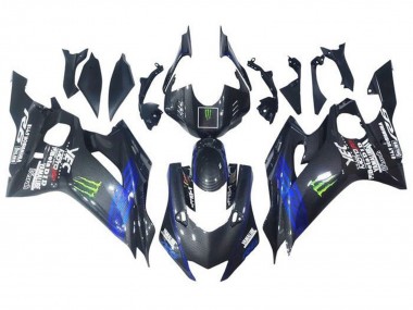 Compra Carenados Moto Yamaha YZF R6 2017-2023 - Azul Negro Falso FibraCarbono Verde Monstruo