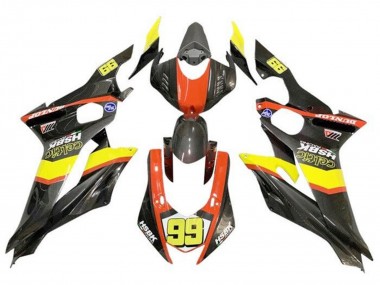 Compra Carenados Moto Yamaha YZF R6 2017-2023 - Amarillo Naranja Negro Falso FibraCarbono