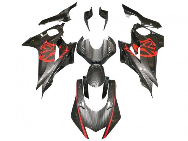 Compra Carenados Moto Yamaha YZF R6 2017-2023 - Rojo Negro Falso FibraCarbono
