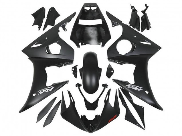 Compra Carenados Moto Yamaha YZF R6 2005 - Negro Mate Plata Rojo