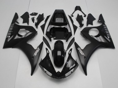 Compra Carenados Moto Yamaha YZF R6 2005 - Negro Brillante Negro Mate Plata