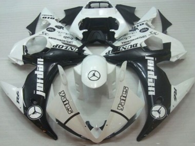 Compra Carenados Moto Yamaha YZF R6 2005 - Blanco Negro Brillante Jordan Dunlop