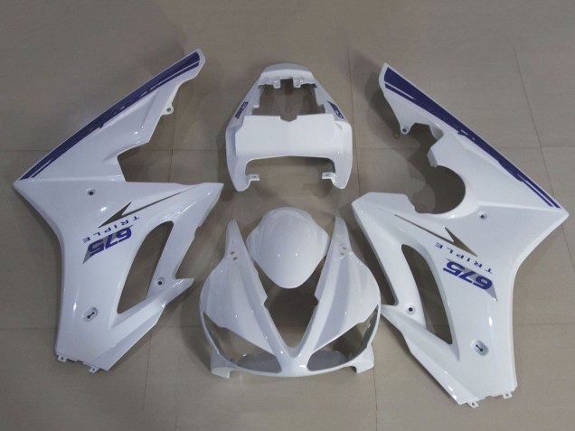 Compra Kits Carenado Moto Triumph Daytona 675 Triple 2009-2012 - Blanco Azul