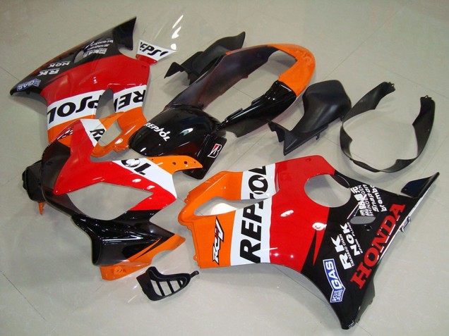 Compra Carenado Moto Honda CBR600 F4i 2004-2007 - Naranja Blanco Rojo Negro Brillante Repsol