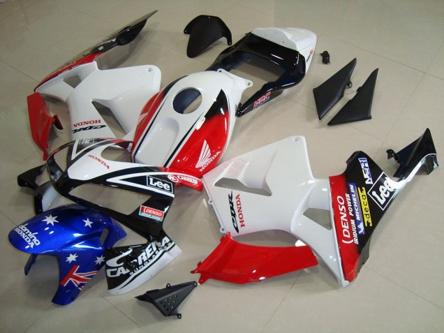 Compra Carenados Moto Honda CBR600RR 2003-2004 - Blanco Rojo Azul Negro Brillante Estrella Lee