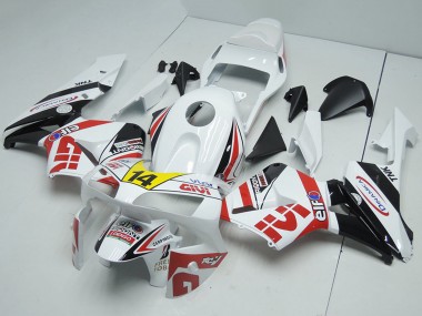 Compra Carenados Moto Honda CBR600RR 2003-2004 - Blanco Rojo Amarillo Negro Brillante Givi 14