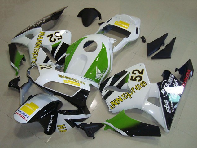 Compra Carenados Moto Honda CBR600RR 2003-2004 - Blanco Verde Amarillo Negro Brillante Hannspree 52