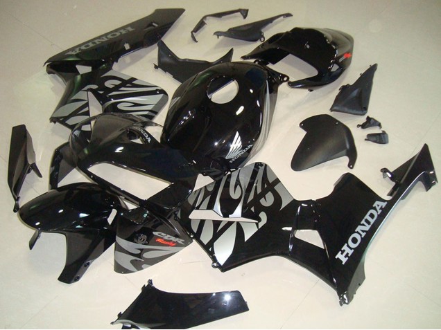 Compra Carenados Moto Honda CBR600RR 2005-2006 - Negro Brillante Plata Llama