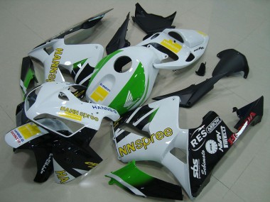 Compra Carenados Moto Honda CBR600RR 2005-2006 - Blanco Verde Amarillo Negro Brillante Hannspree