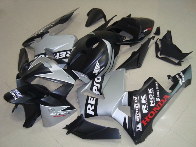 Compra Carenados Moto Honda CBR600RR 2005-2006 - Negro Mate Plata Repsol