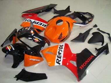 Compra Kits Carenado Moto Honda CBR600RR 2005-2006 - Naranja Blanco Rojo Negro Brillante Repsol