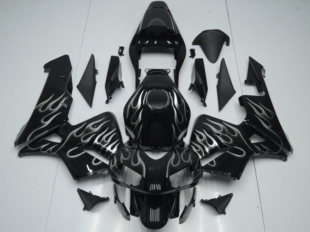 Compra Carenados Moto Honda CBR600RR 2005-2006 - Negro Brillante Plata Llama