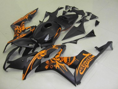 Compra Carenados Moto Honda CBR600RR 2007-2008 - Negro Mate Naranja Cráneo