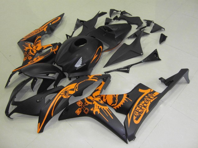 Compra Carenados Moto Honda CBR600RR 2007-2008 - Negro Mate Naranja Cráneo