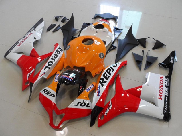 Compra Kits Carenado Moto Honda CBR600RR 2007-2008 - Naranja Blanco Rojo Negro Brillante Repsol