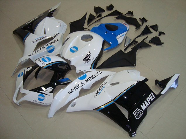 Compra Carenados Moto Honda CBR600RR 2009-2012 - Blanco Azul Negro Brillante Konica Minolta