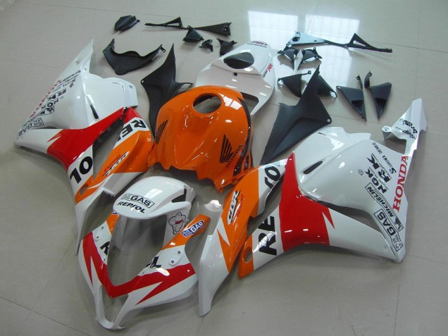 Compra Kit Carenados Moto Honda CBR600RR 2009-2012 - Naranja Blanco Rojo Negro Brillante Repsol