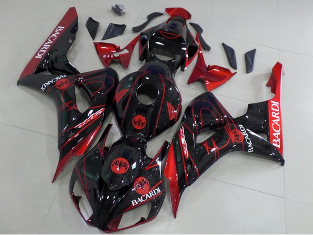 Compra Carenados Moto Honda CBR1000RR 2006-2007 - Rojo Negro Brillante Bacardi