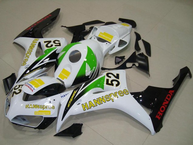 Compra Carenados Moto Honda CBR1000RR 2006-2007 - Blanco Verde Amarillo Negro Brillante Hannspree 52