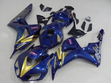 Compra Carenados Moto Honda CBR1000RR 2006-2007 - Azul Oscuro Oro Raya