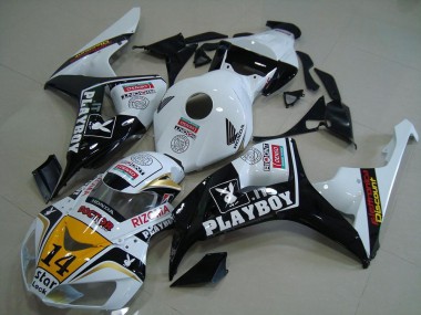 Compra Carenados Moto Honda CBR1000RR 2006-2007 - Blanco Amarillo Negro Brillante Denso Playboy 14