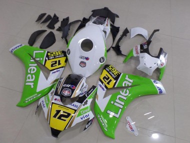 Compra Carenados Moto Honda CBR1000RR 2008-2011 - Blanco Verde Amarillo Negro Brillante Líneaar 12