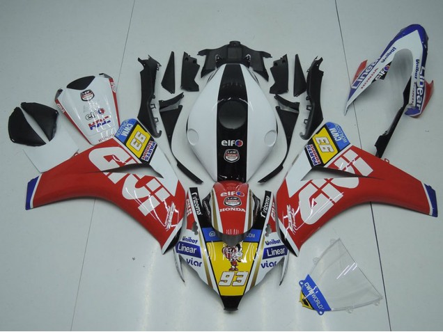 Compra Carenados Moto Honda CBR1000RR 2008-2011 - Blanco Rojo Amarillo Negro Givi 93