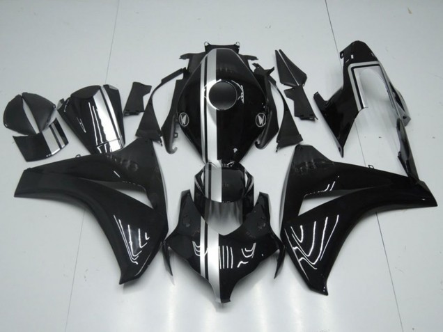 Compra Carenados Moto Honda CBR1000RR 2008-2011 - Negro Brillante Plata Raya