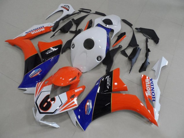 Compra Carenados Moto Honda CBR1000RR 2012-2016 - Blanco Azul Naranja Negro Brillante TT Legends 6
