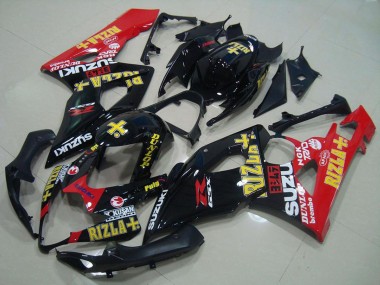 Compra Carenados Moto Suzuki GSXR 1000 2005-2006 - Negro Brillante Rojo Oro Rizla