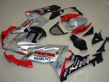 Compra Carenados Moto Suzuki GSXR 1000 2005-2006 - Plata Rojo Negro Hooters