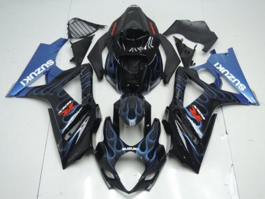 Compra Kits Carenado Moto Suzuki GSXR 1000 2007-2008 - Negro Brillante Azul Llama