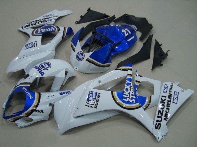 Compra Carenados Moto Suzuki GSXR 1000 2007-2008 - Blanco Azul Lucky Strike