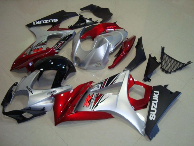 Compra Carenados Moto Suzuki GSXR 1000 2007-2008 - Rojo Plata Negro Brillante