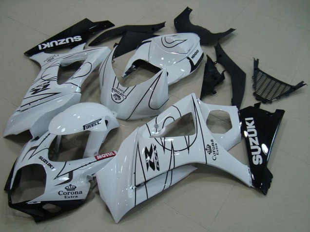 Compra Carenados Moto Suzuki GSXR 1000 2007-2008 - Blanco Negro Corona