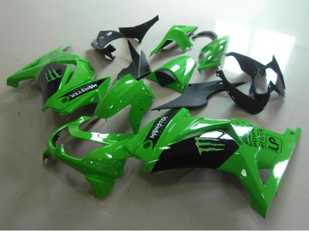 Compra Carenados Moto Kawasaki ZX250R 2008-2012 - Verde Negro Brillante Monstruo