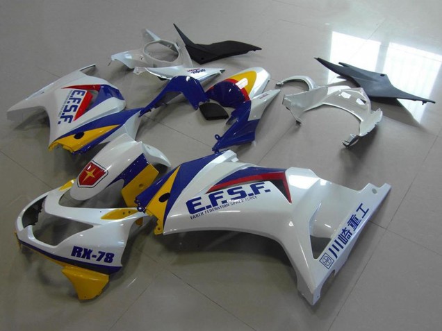 Compra Carenados Moto Kawasaki ZX250R 2008-2012 - Blanco Amarillo Azul Rojo EFSF RX-78
